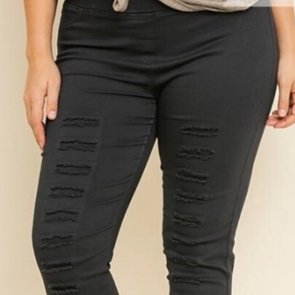 Umgee Distressed Jeggings Ladies Size 1X - Picture 1 of 5
